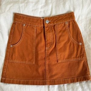 BDG burnt orange mini skirt